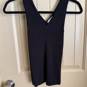 Calvin Klein Jeans Black V-Neck Tank Top